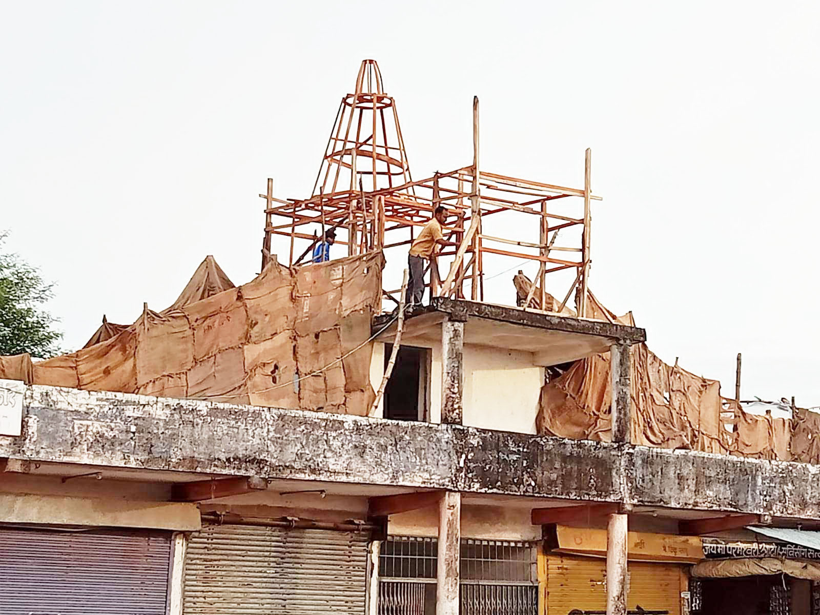शारदीय नवरात्र: हिंगलाज माता झांकी तैयारी जोरों पर 