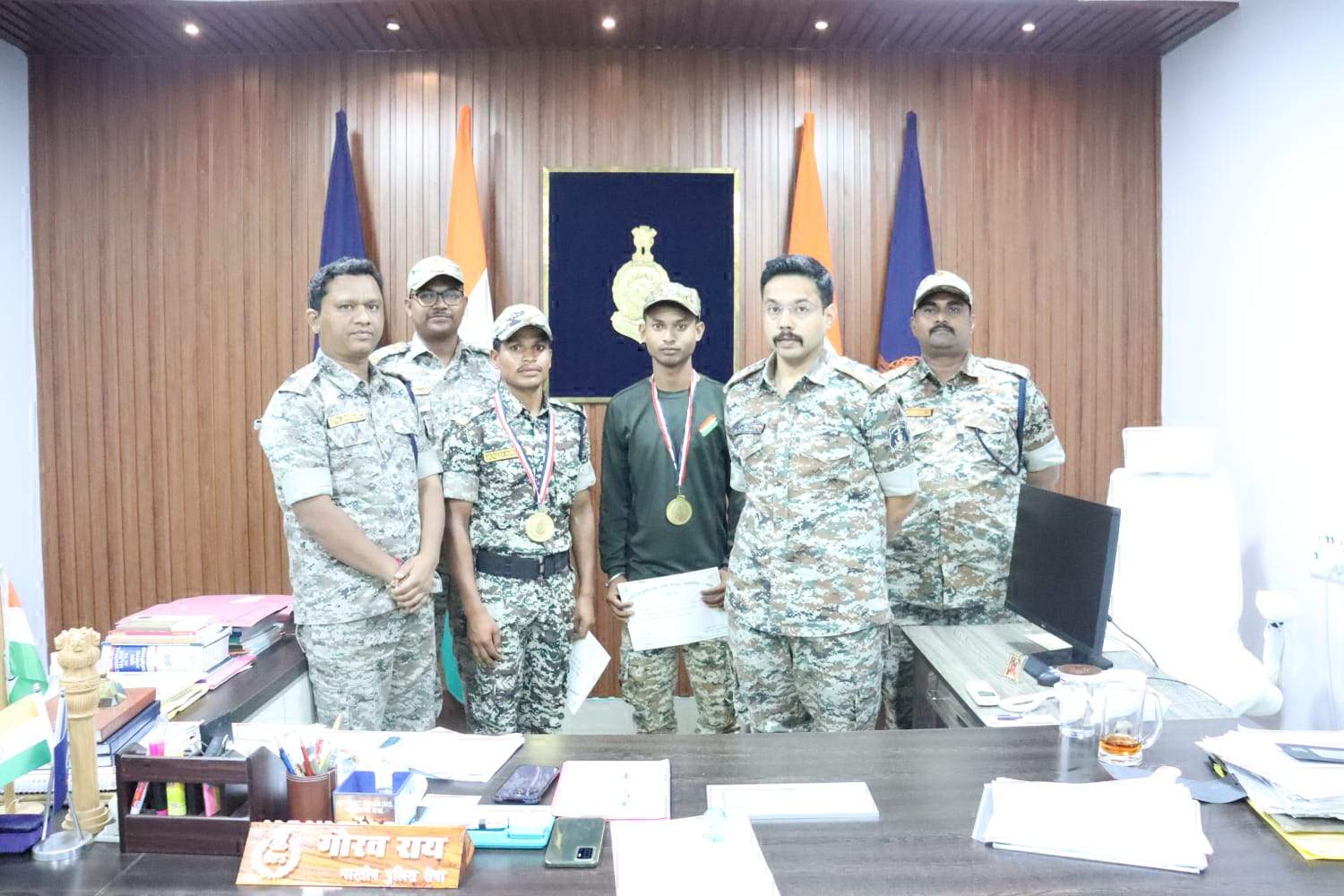 राज्य स्तरीय पुलिस स्पोर्टस मीट में आरक्षकों को 4 पदक 