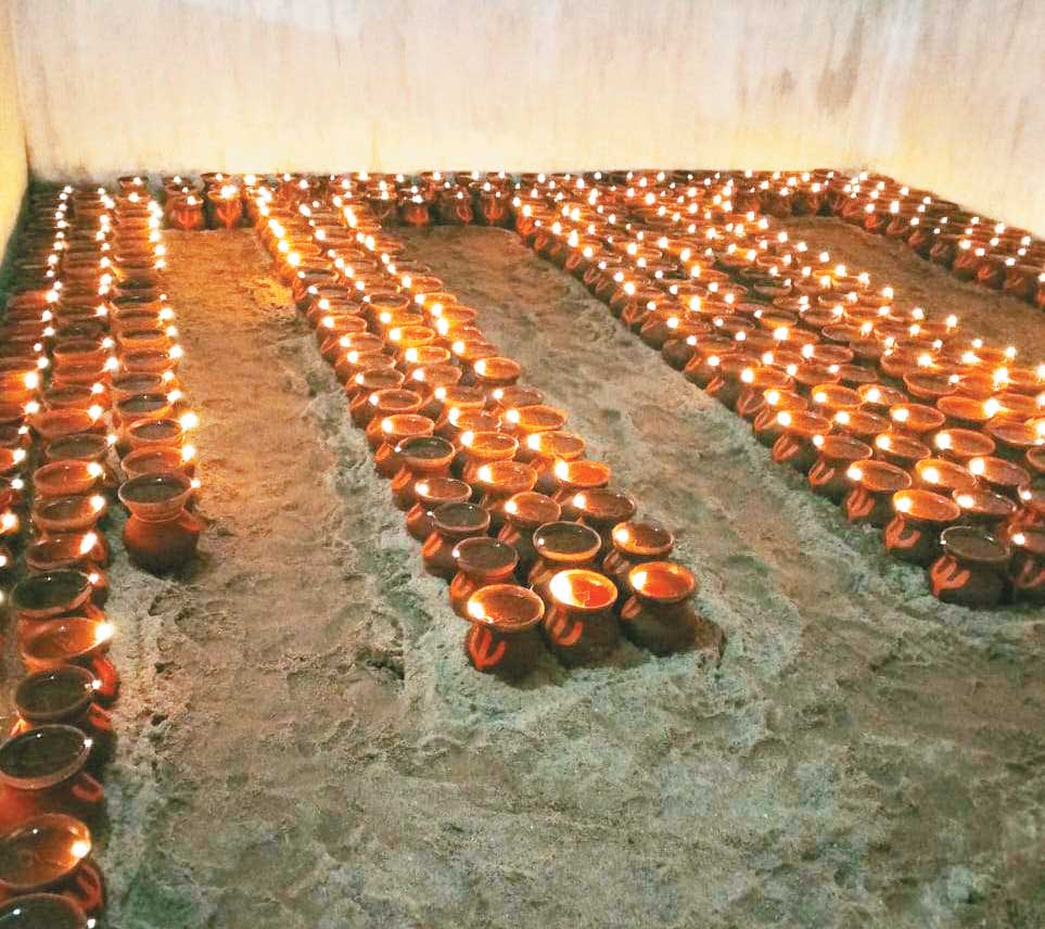 समलाई मंदिर में 890 मनोकामना ज्योति प्रज्वलित