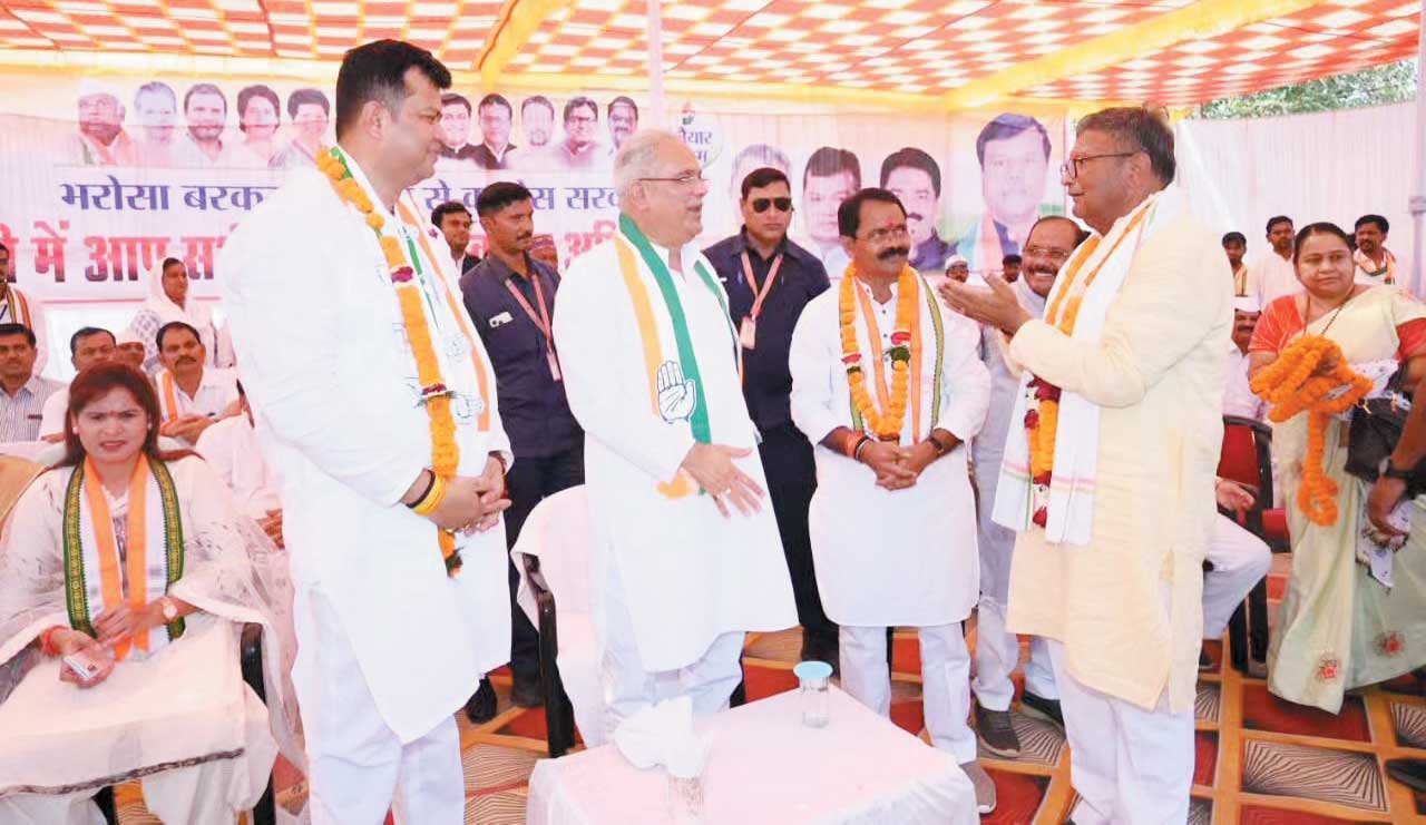 कांग्रेस किसानों का, भाजपा अडानी अंबानी का कर्ज माफ करती है-भूपेश