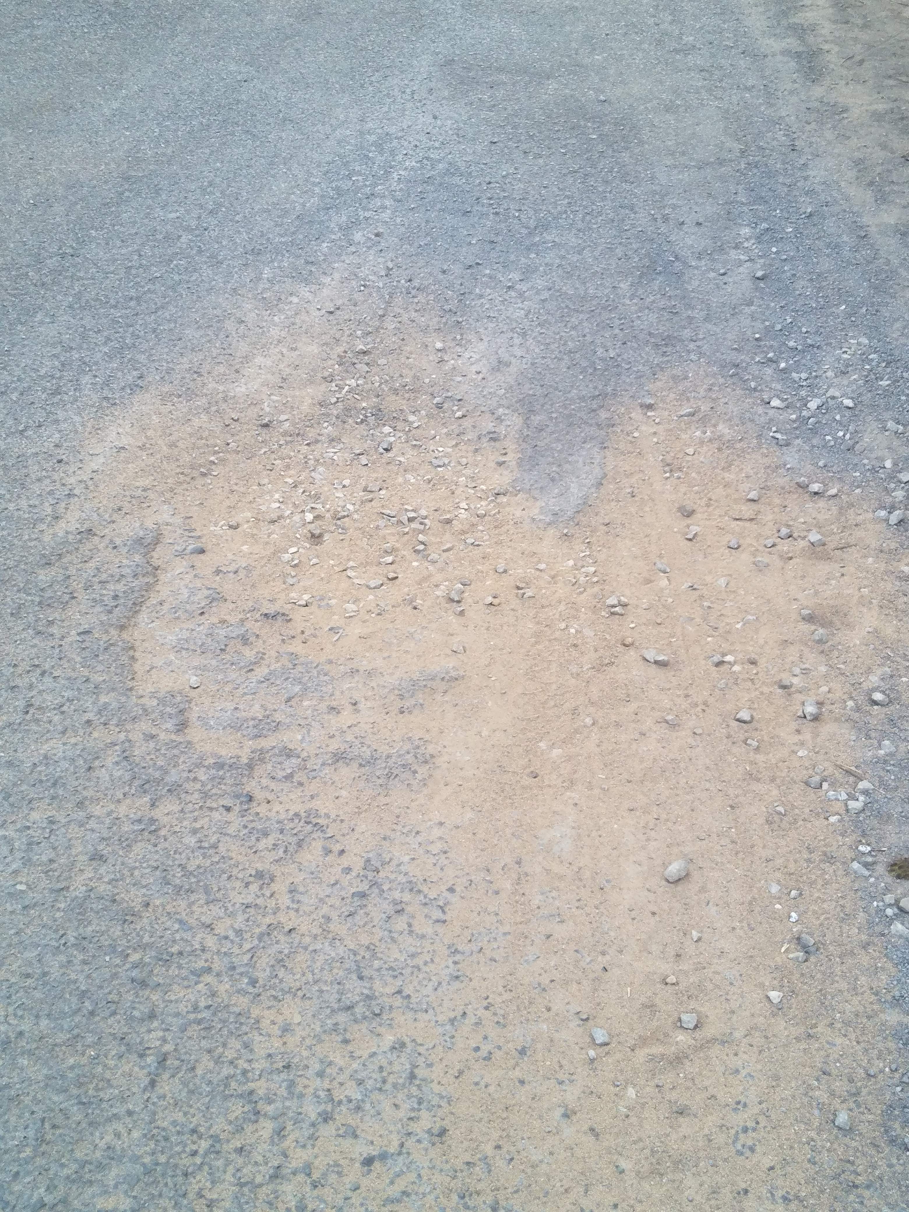 महिलाओं ने भरे सडक़ के गड्ढे