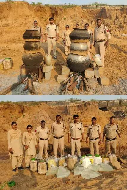 275 लीटर कच्ची शराब व 2100 किलो महुआ लाहन जब्त