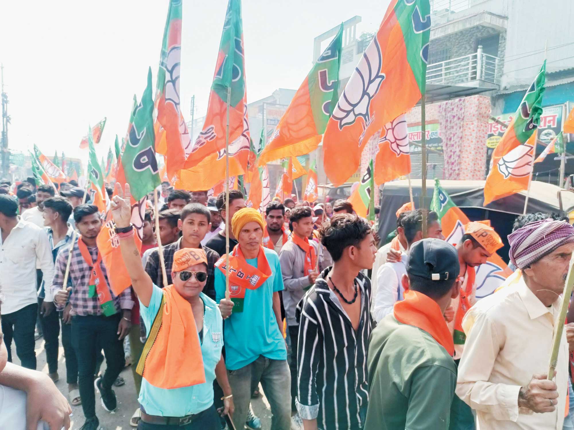 भाजपा प्रत्याशी प्रबल प्रताप जूदेव का रोड शो