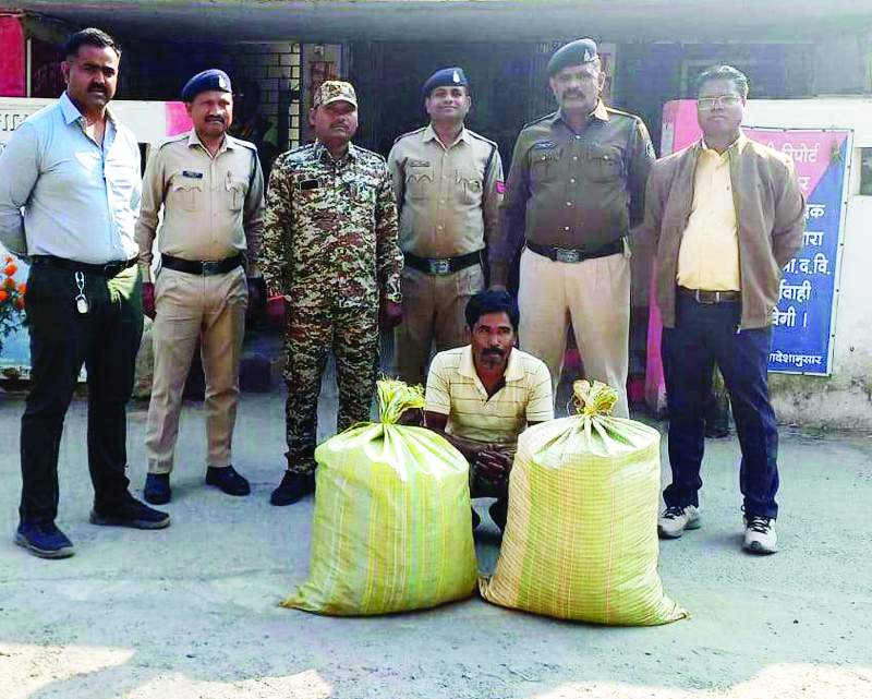 नए मकान में 5 लाख का गांजा जब्त, आरोपी गिरफ्तार