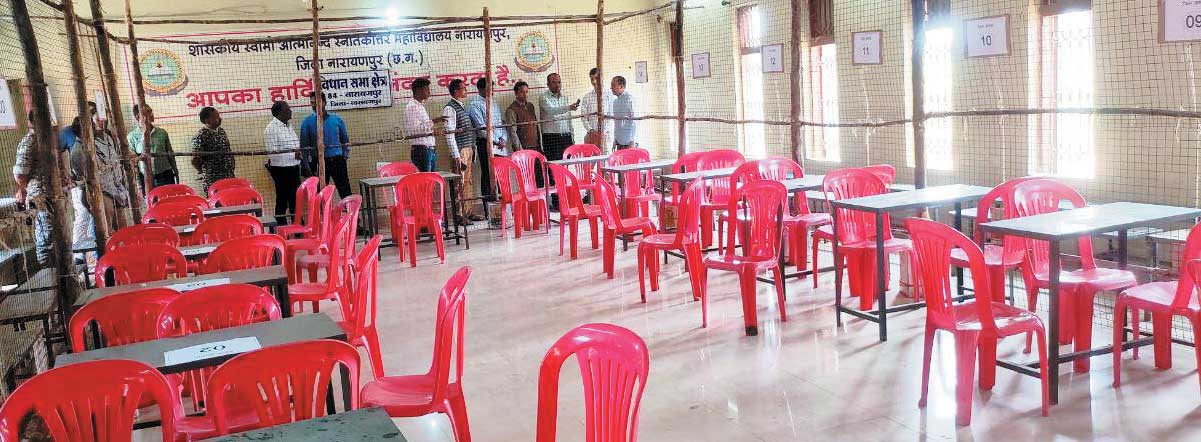 कलेक्टर-एसपी ने किया मतगणना स्थल का निरीक्षण