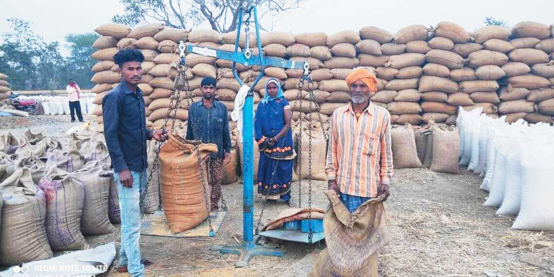 कर्ज की वसूली से किसान मायूस, लवन समिति में 17 फीसदी धान की खरीदी