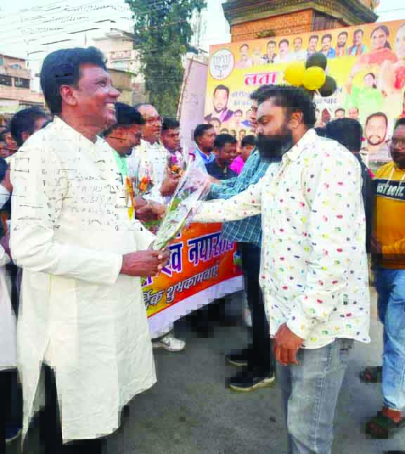 मसीह समाज ने निकाली शोभायात्रा  भाजपा कार्यकर्ताओं ने किया स्वागत