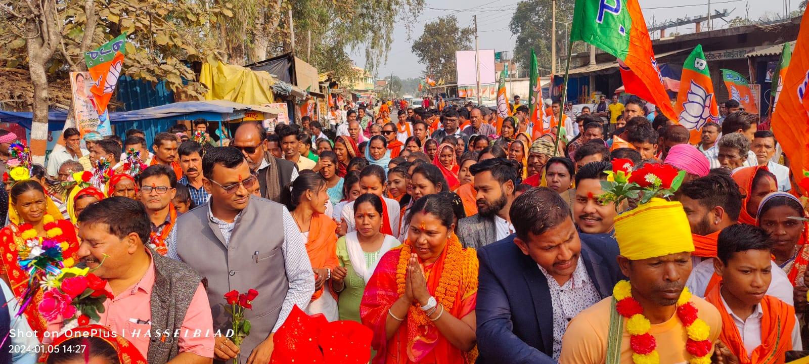 कोतबा में गोमती साय का भव्य स्वागत