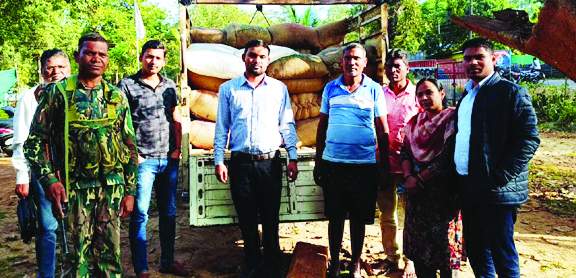 32 बोरी धान जब्त