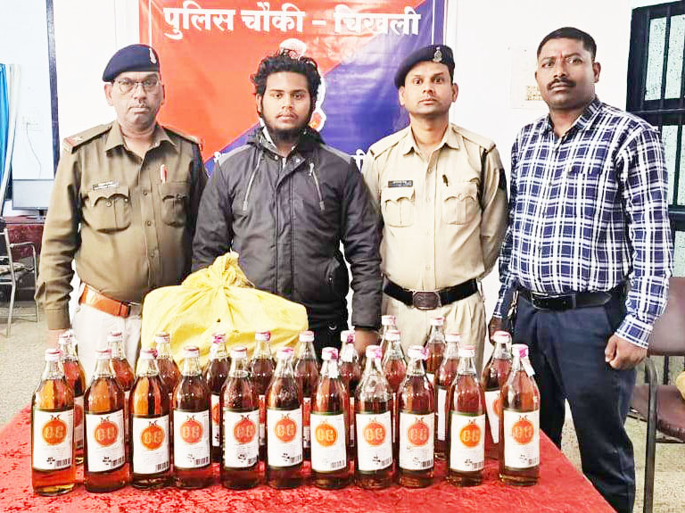 शराब परिवहन : नाबालिग सहित 4 गिरफ्तार