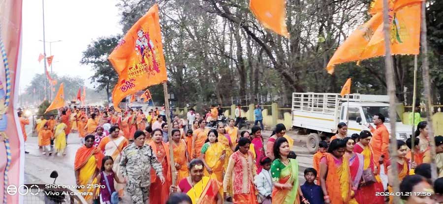 प्राण-प्रतिष्ठा, भव्य शोभयात्रा, भगवान राम के रंग में रंगा नगर