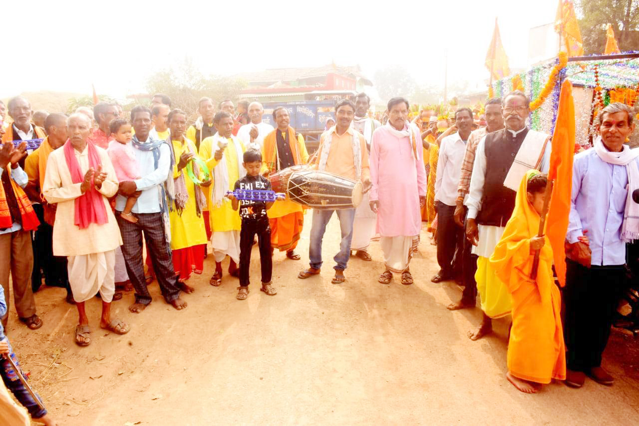 प्राण-प्रतिष्ठा, सिंधौरीकला में निकाली शोभायात्रा
