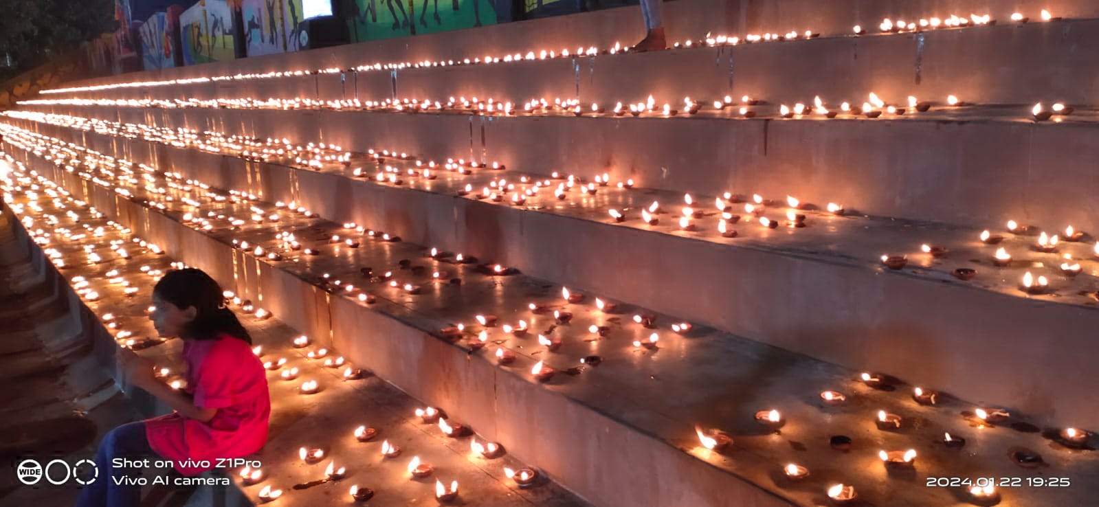 रामलला के स्वागत में जलाए 5100 दीपक