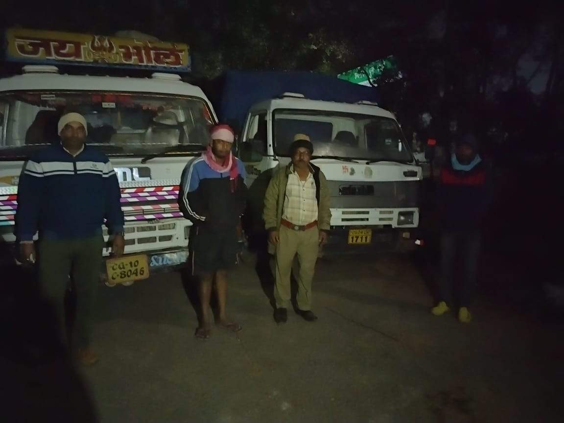 अवैध धान खपाने की कोशिश,  2 मेटाडोर धान जब्त