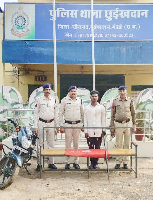 चोरी का आरोपी बेमेतरा से पकड़ाया  चोरी का सामान बरामद