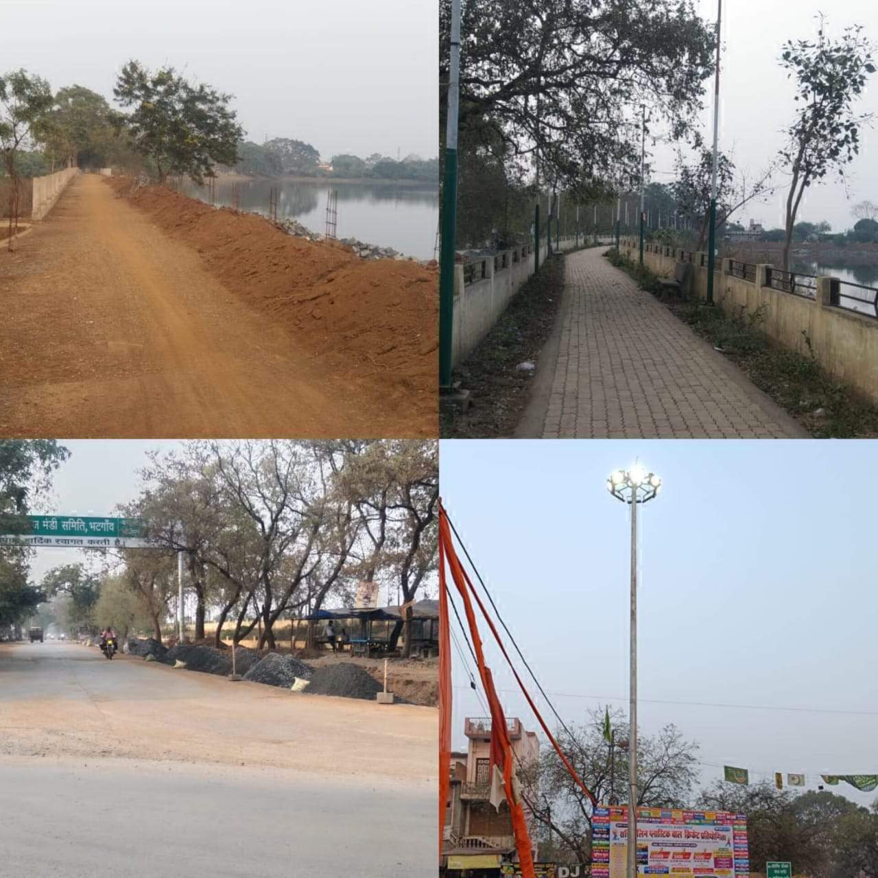 रोशनी से जगमगाया बस स्टैंड