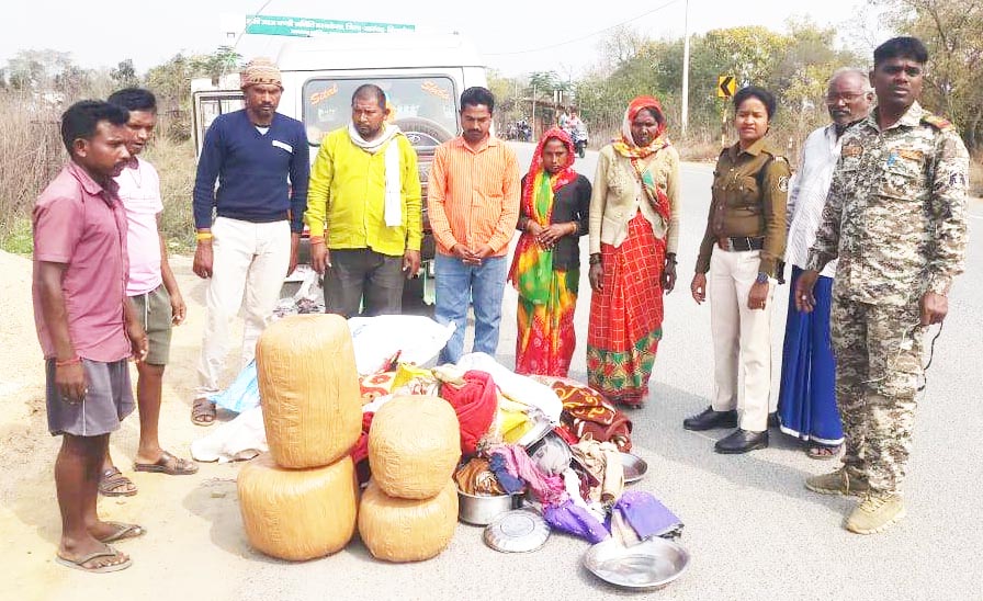 अवैध गांजा परिवहन,  5 गिरफ्तार