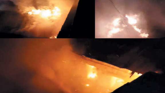 मकान में लगी आग, सामान खाक