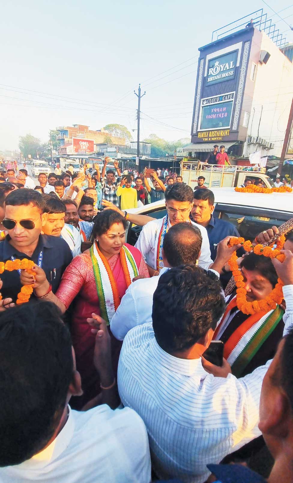 सचिन पायलट का गिधौरी में स्वागत