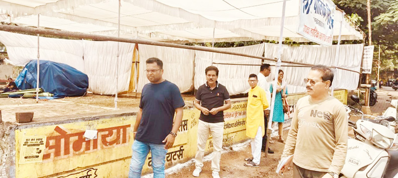 निगम पंडाल के लिए तीन पालियों में कर्मियों की ड्यूटी