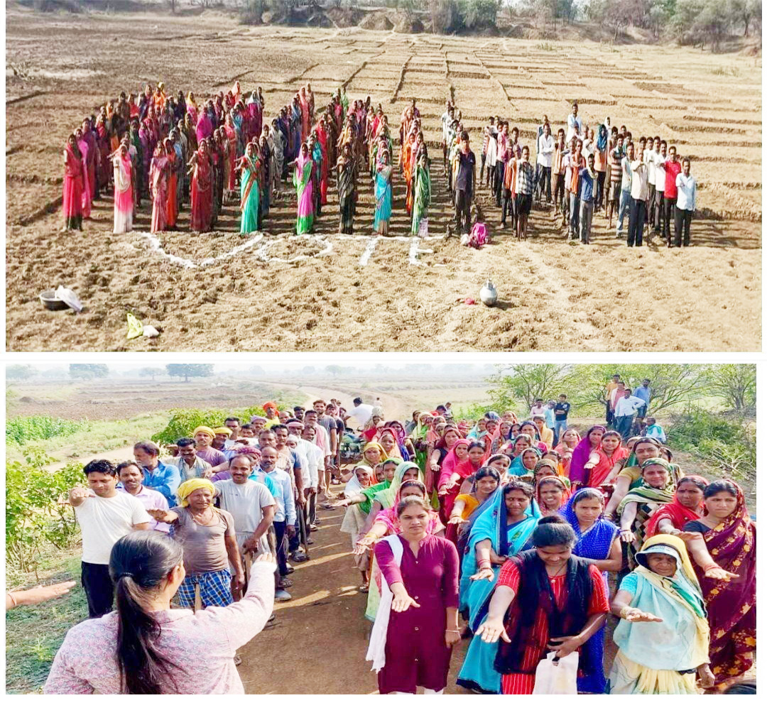 मनरेगा मजदूरों ने शपथ लेकर शत प्रतिशत मतदान के लिए किया प्रेरित