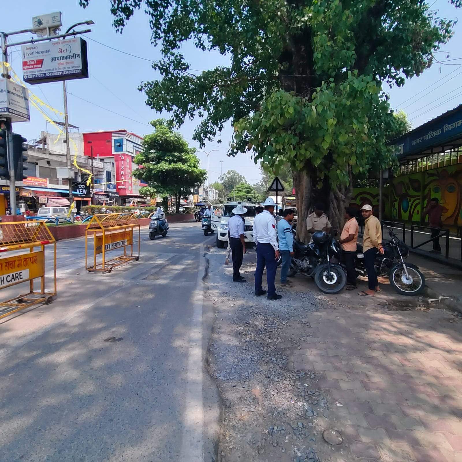 यातायात नियमों की अवहेलना, 55 प्रकरण में जुर्माना
