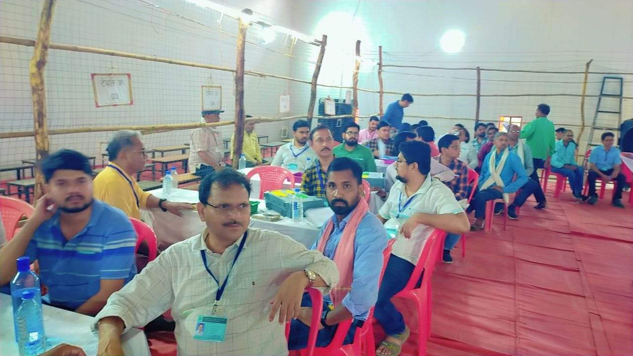 मतगणना कक्ष स्टेट वेयर हाउस में मॉक ड्रिल