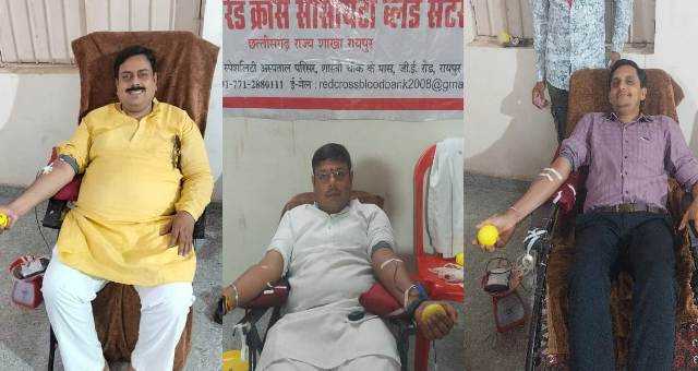 नवापारा सोशल ग्रुप द्वारा रक्तदान शिविर, 111 यूनिट रक्त संग्रहित नवापारा सोशल ग्रुप द्वारा रक्तदान शिविर, 111 यूनिट रक्त संग्रहित
