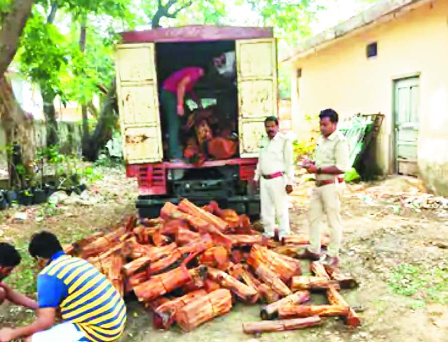 खैर लकड़ी की तस्करी, दो गिरफ्तार