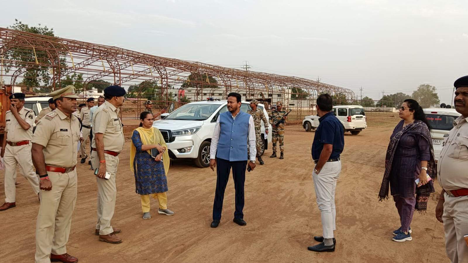 कलेक्टर-एसपी ने शिवमहापुराण स्थल का लिया जायजा