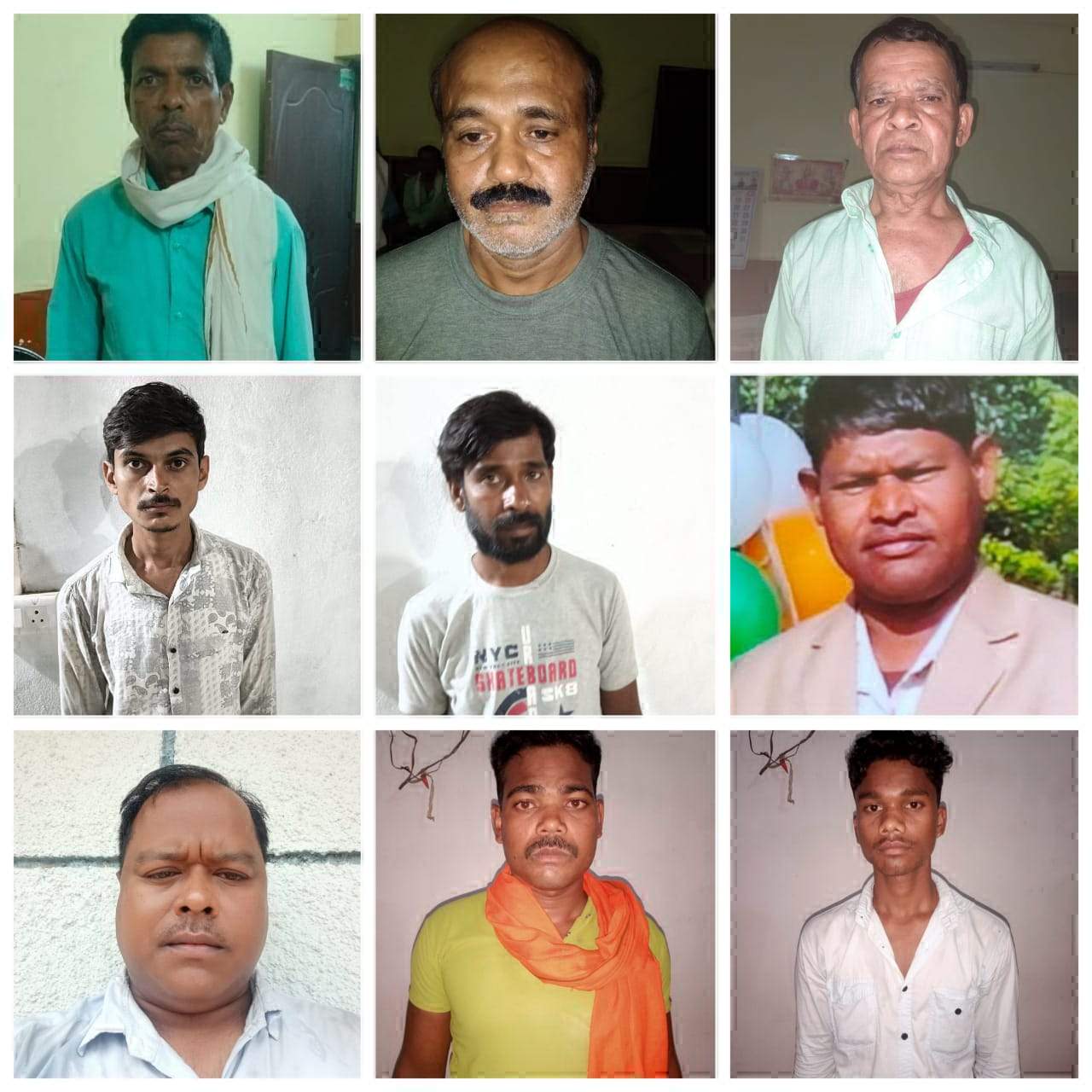 सार्वजानिक जगहों पर बैठकर शराब पीते 9 गिरफ्तार सार्वजानिक जगहों पर बैठकर शराब पीते 9 गिरफ्तार