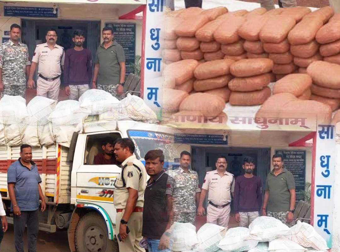 सब्जी के आड़ में गांजा तस्करी, आरोपी गिरफ्तार