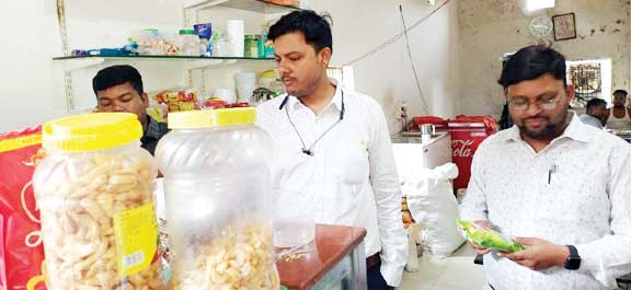 खाद्य एवं औषधि प्रशासन विभाग ने होटल व प्रतिष्ठानों का किया निरीक्षण