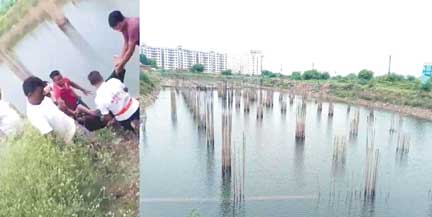 मकान के लिए खोदे गए गड्ढे में युवक डूबा, मौत मकान के लिए खोदे गए गड्ढे में युवक डूबा, मौत