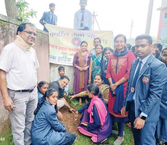 स्कूल में रोपे पौधे स्कूल में रोपे पौधे