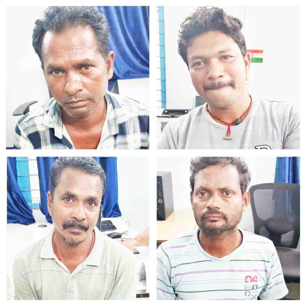 4 जुआरी पकड़ाए