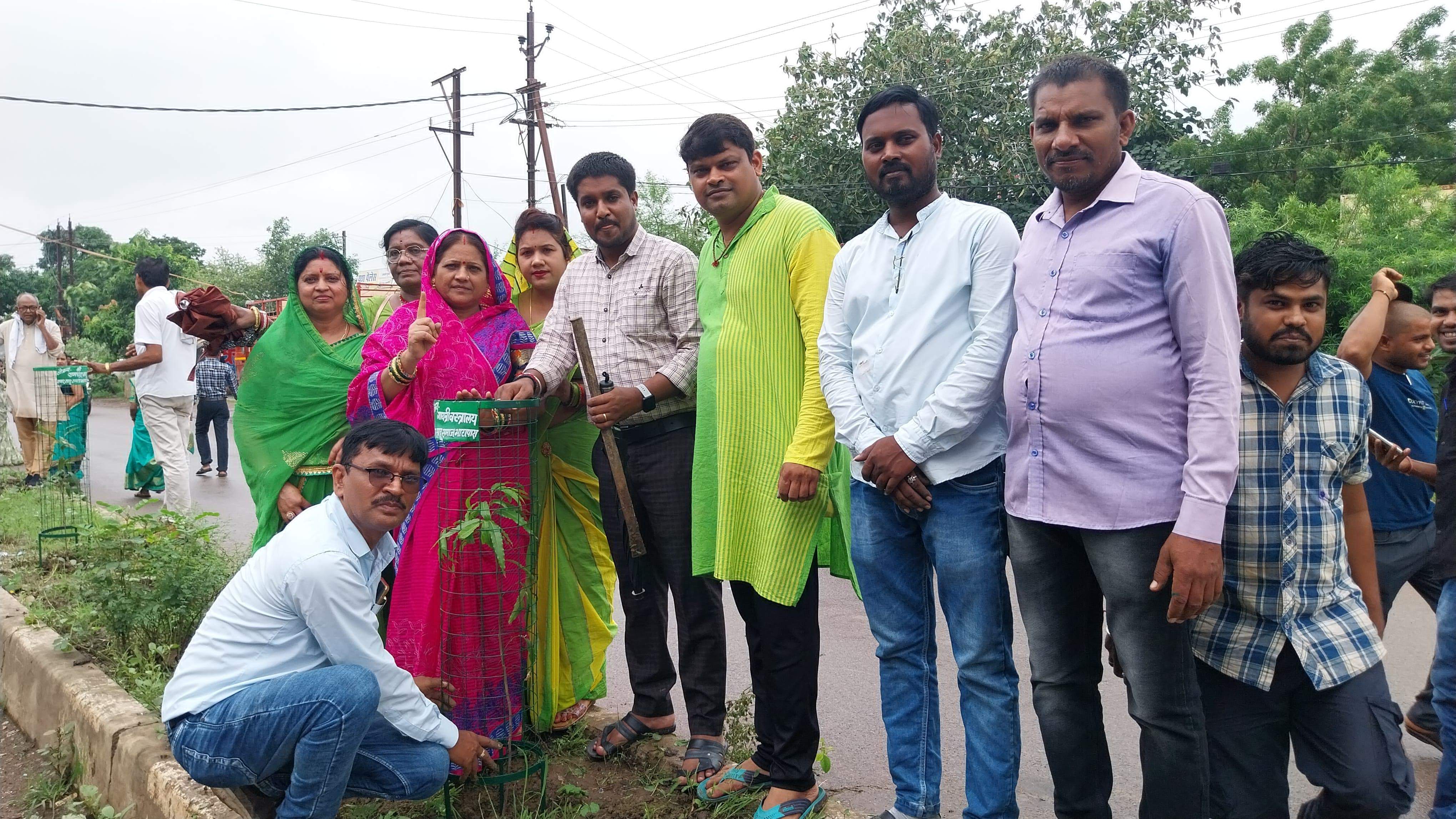 हरेली पर पौधरोपण