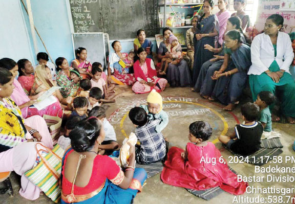 आंगनबाड़ी में स्तनपान सप्ताह मनाया आंगनबाड़ी में स्तनपान सप्ताह मनाया