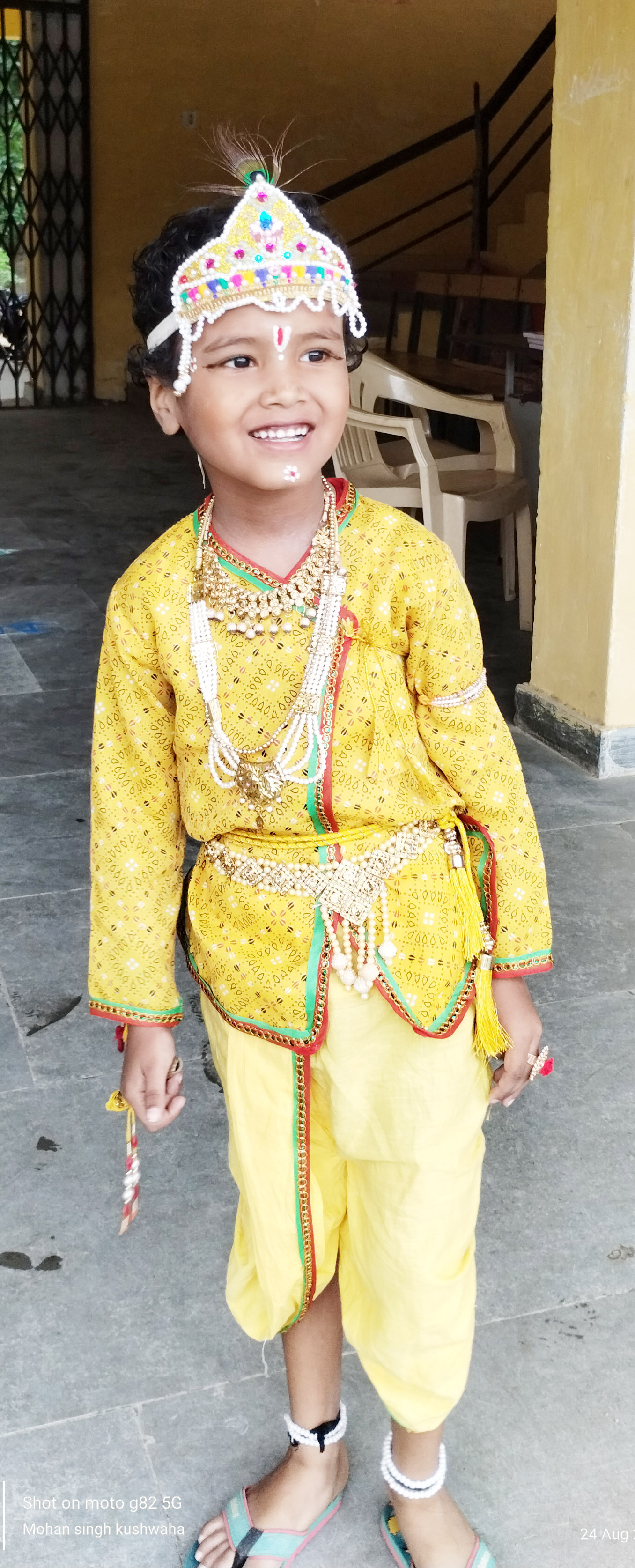 डीएवी पब्लिक स्कूल में कृष्ण जन्माष्टमी, शक्ति सिंह बना कृष्णा