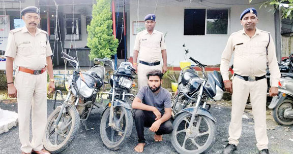 दोपहिया चोरी, आरोपी गिरफ्तार