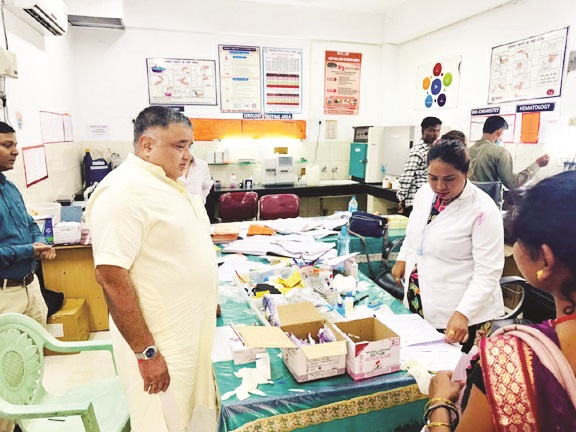 विधायक ने उदयपुर सीएचसी का किया निरीक्षण