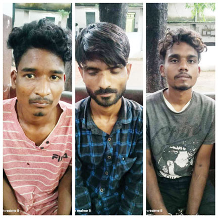 दुकान में चोरी, 3 गिरफ्तार