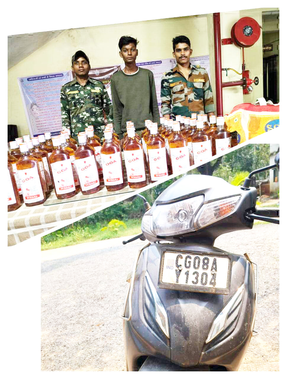 शराब संग आरोपी पकड़ाया