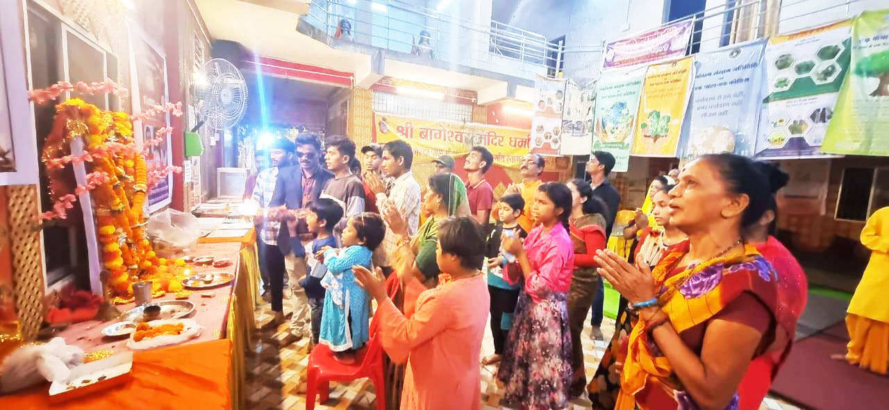 महाआरती व आभार के साथ  हुई संयुक्त पदयात्री सेवा