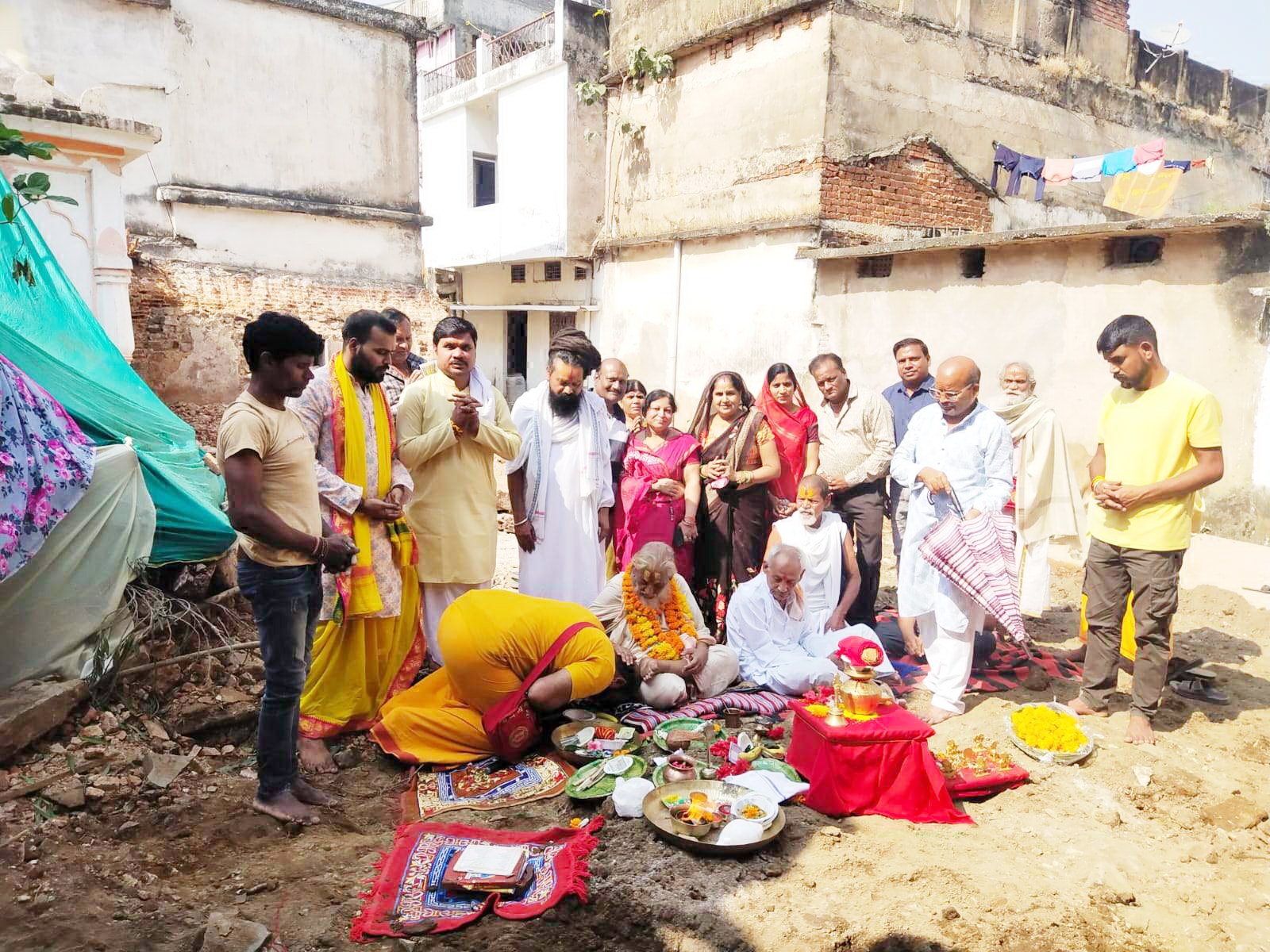 संत रामगोपाल ने किया श्याम मंदिर का भूमिपूजन