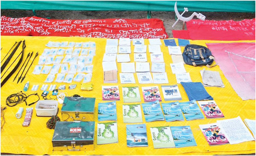 सुकमा में मुठभेड़: नक्सली भागे, विस्फोटक व नक्सल सामान बरामद