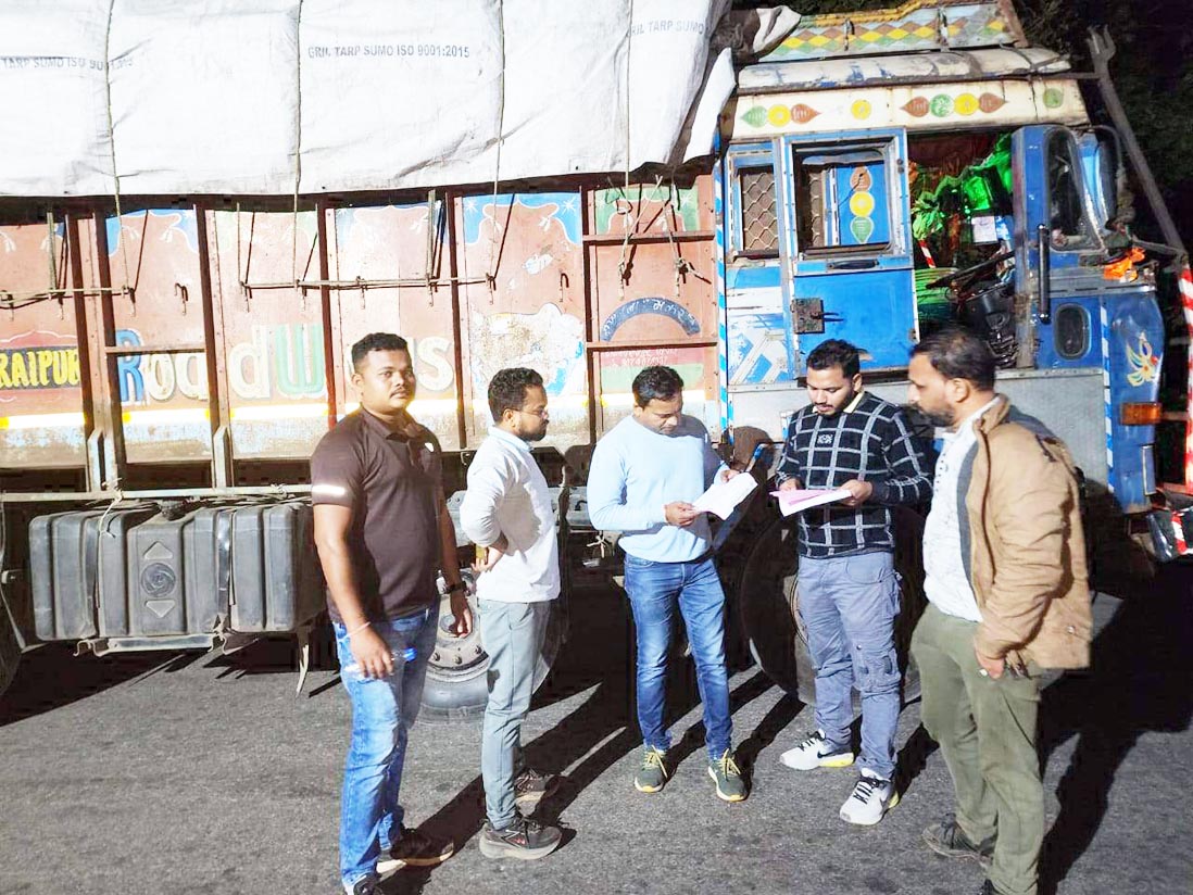 तेलंगाना से रायपुर लाते 282 क्विंटल धान जब्त