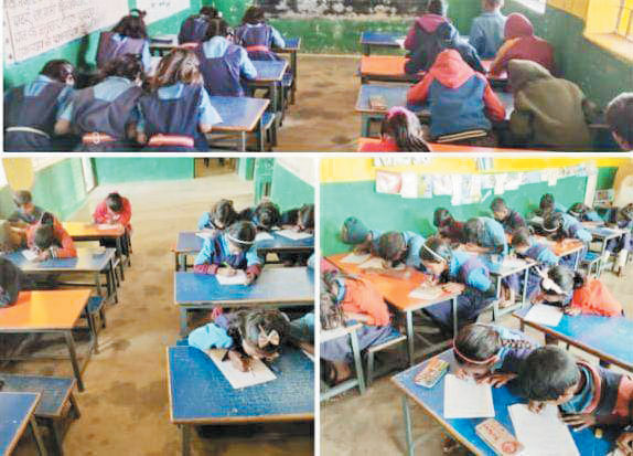 अर्धवार्षिक परीक्षा के समय सारणी की अनदेखी