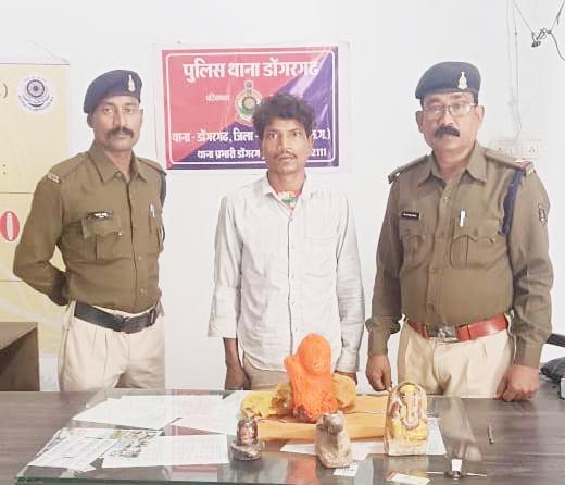 मंदिर से प्रतिमा चोरी आरोपी गिरफ्तार मंदिर से प्रतिमा चोरी आरोपी गिरफ्तार