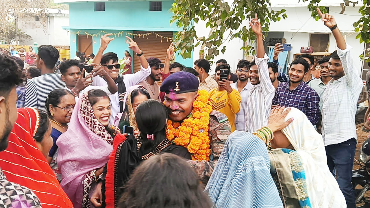 अग्निवीर हरीश का भव्य स्वागत